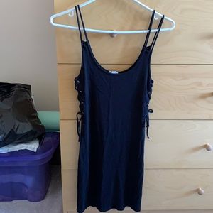 Lace up bodycon dress